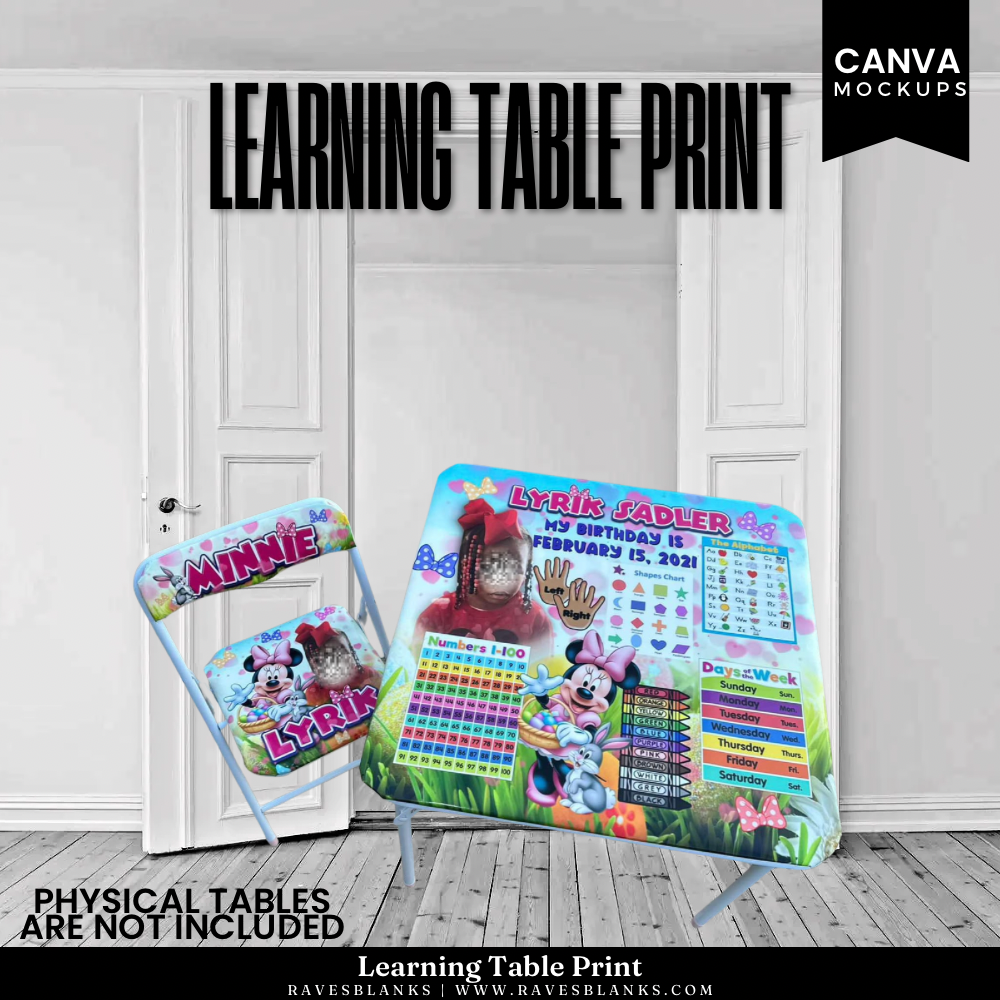 Learning Table Print Out ONLY