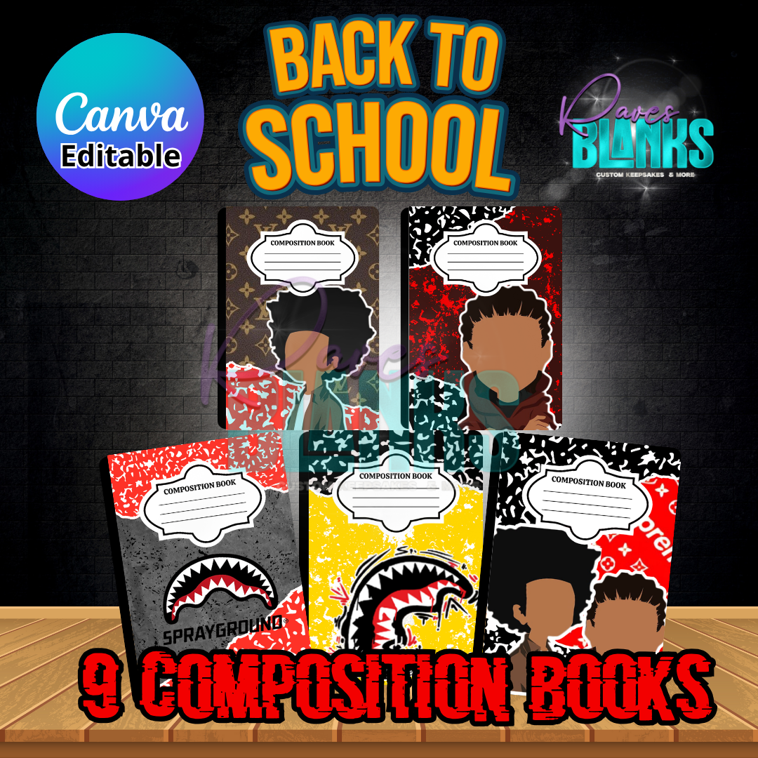 9 Composition Books
