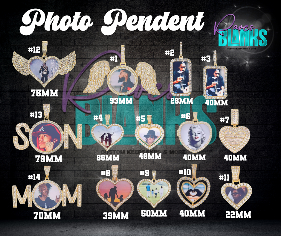 Blank Photo Pendents