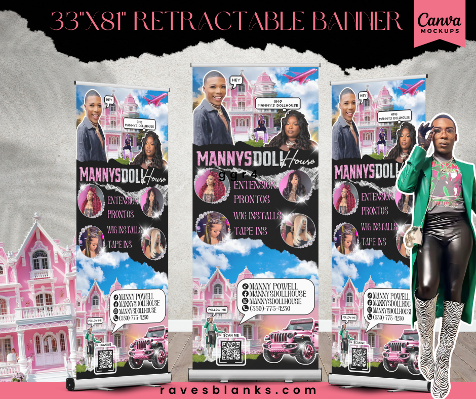 Retractable Banner 33x81