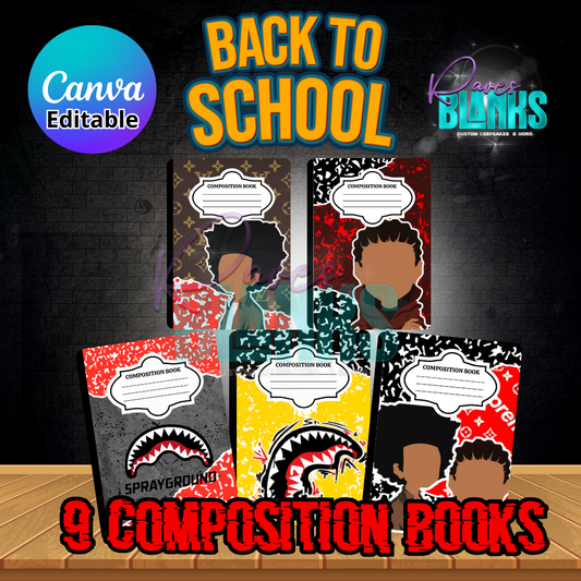 9 Composition Books