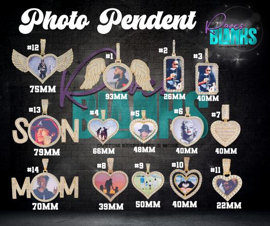 Blank Photo Pendents